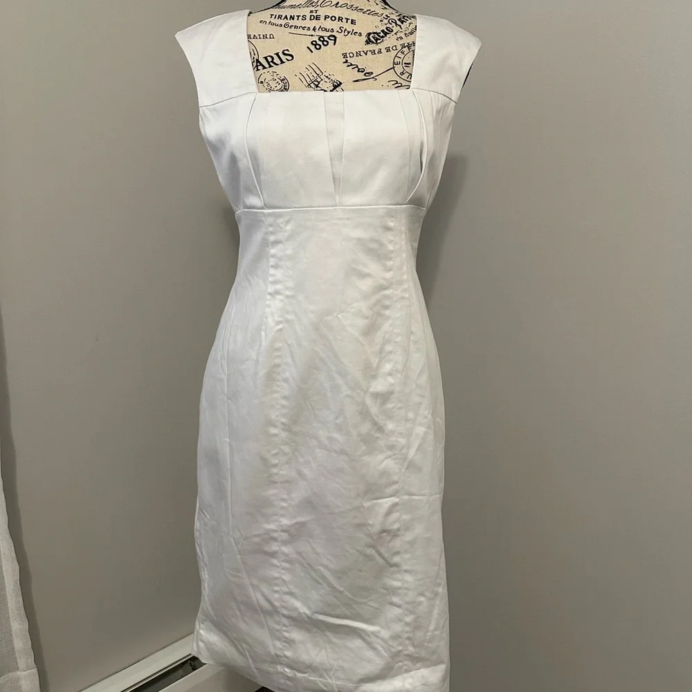 Gorgeous White Calvin Klein Sheath Dress size 4 - Picture 1 of 3